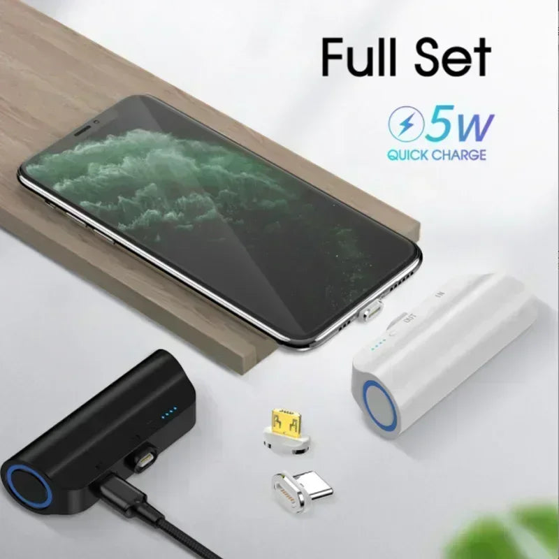SU Mini Portable Power Bank Back Clip Battery for Iphone Samsung for Huawei Xiaomi Magnetic Charger 3000Mah Capsule Powerbank